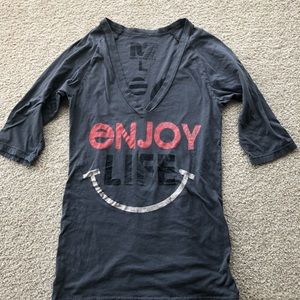 Rebel Yell “Enjoy Life” 3/4 sleeve tee, size L